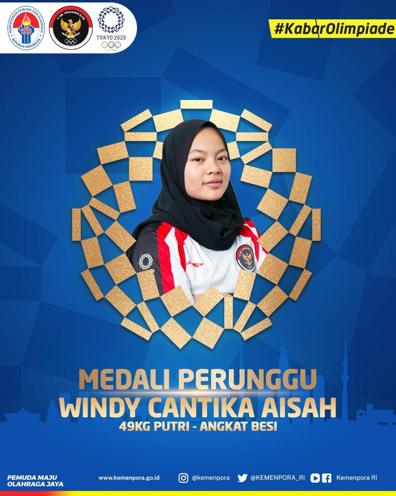 Angkat Besi Putri Sumbang Medali Pertama Indonesia di Olimpiade Tokyo